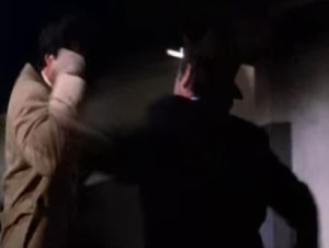 Rocky and Paulie fighting